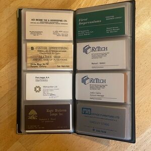 Black Leather Business Card Wallet